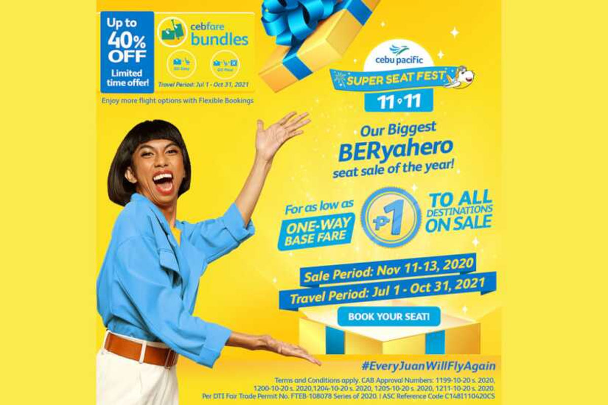 Unbox the gift of P1SO fare flights with Cebu Pacificâs biggest BERyahero seat sale - Journal News