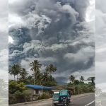 An ash cloud from Mount Bulusan