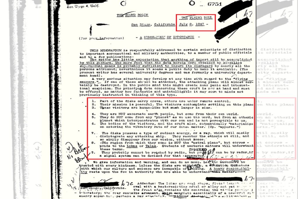 FBI 1947 Declassified Report: Giant Aliens Visit Earth From Another ...