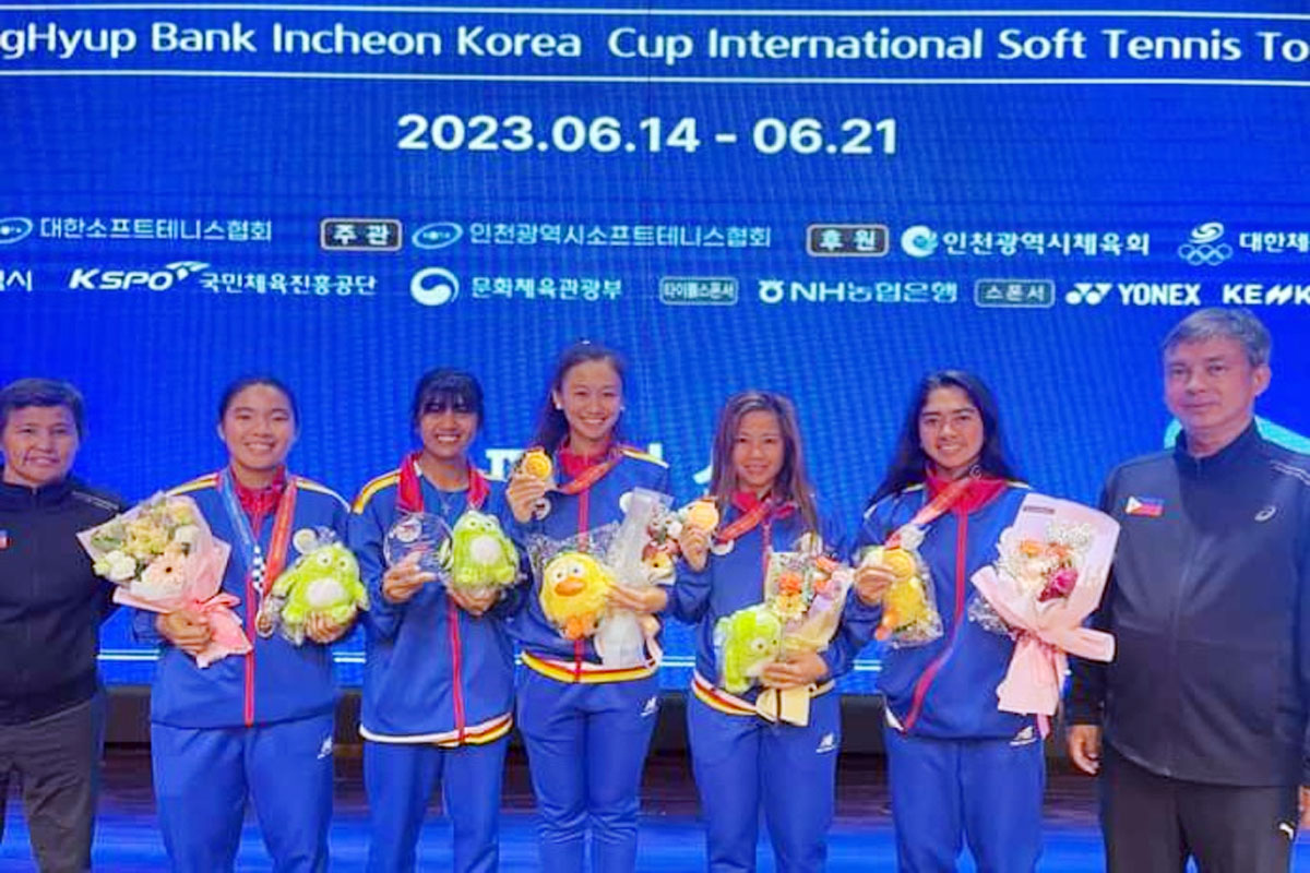 Philippine soft tennis team in Incheon