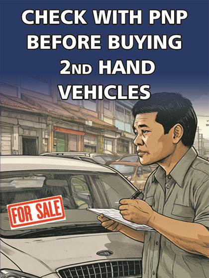 Check with PNP before buying 2nd hand vehicles - Journalnews